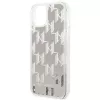 Karl Lagerfeld KLHCP14MLMNMS cietais maciņš iPhone 14 Plus 6.7 sudrabs / sudrabs Liquid Glitter Monogram
