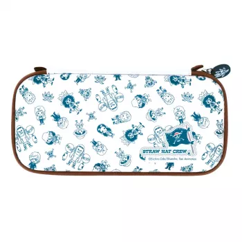 FR-TEC One Piece Bag Chibi pārnēsāšanas maciņš Nintendo Switch zili brūni baltā krāsā