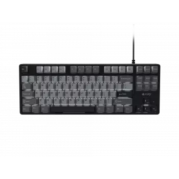 NATEC Fury Gaming Keyboard Kanabo K2 mehāniskā tastatūra US balts fona apgaismojums melni-pelēka