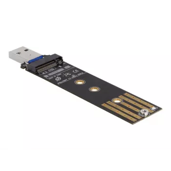DeLOCK Kombinētais pārveidotājs M.2 NVMe PCIe vai SATA SSD USB 3.2 Gen 2 Melns