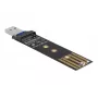 DeLOCK Kombinētais pārveidotājs M.2 NVMe PCIe vai SATA SSD USB 3.2 Gen 2 Melns