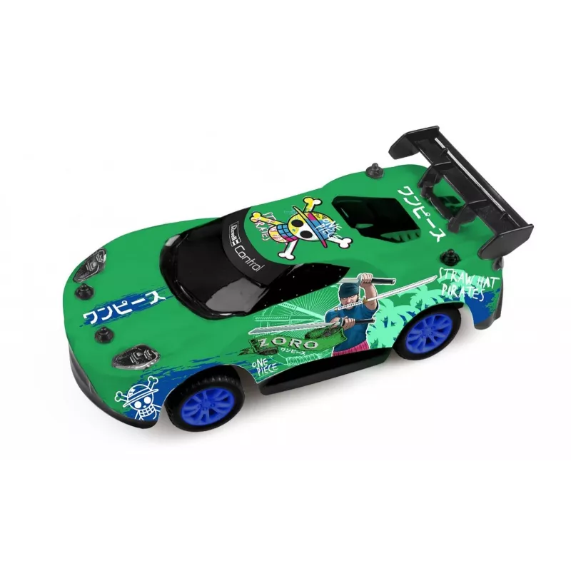 RC rallija auto REVELL One Piece Zoro – tālvadības modelis, kolekcionāra tematiskais dizains