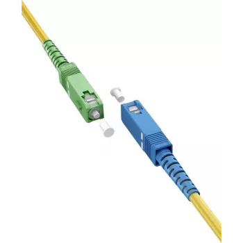 Goobay 59666 optiskās šķiedras kabelis 30 m SC/APC SC/UPC FTTH OS2 dzeltens (59666)