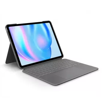 Logitech Combo Touch tastatūras maciņš QWERTY US International Pelēks ar skārienpaliktni