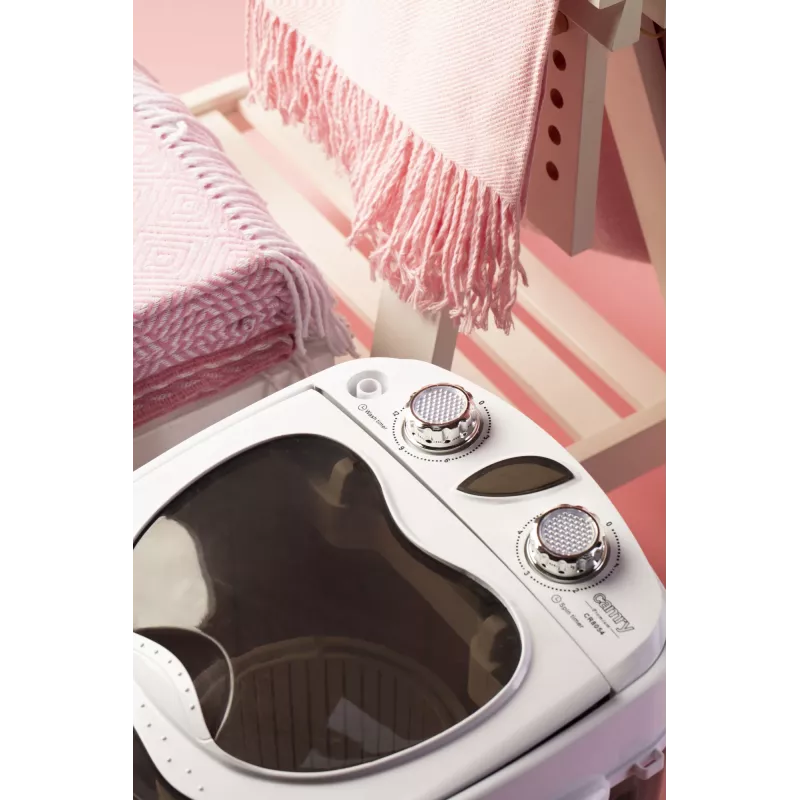Camry Premium CR 8054 veļas mazgājamā mašīna, augšējā ielāde, 3 kg, Brūna, Balta