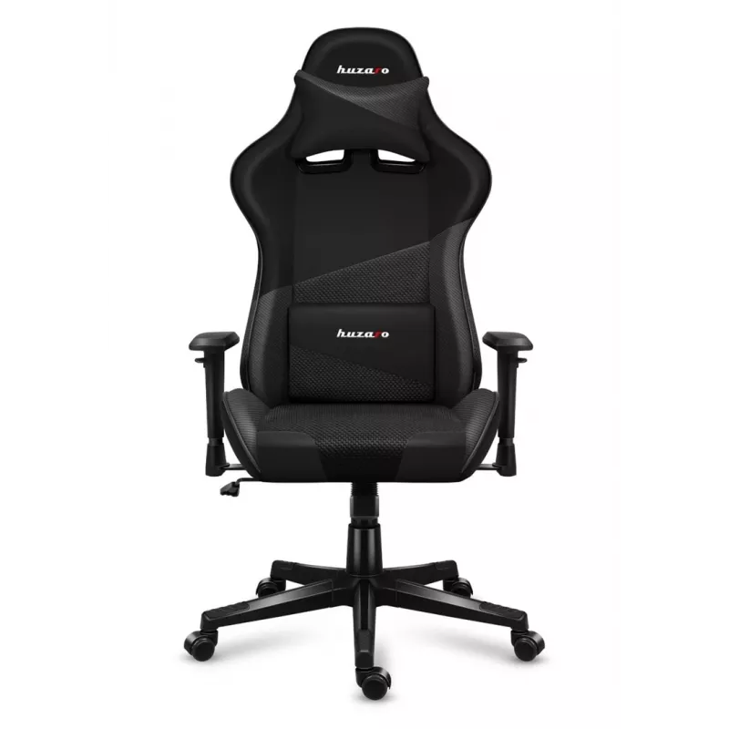 Gaming krēsls huzaro Force 6.2 Carbon — ergonomisks tīkla sēdeklis, regulējams augstums 44–53,5 cm, maksimālā slodze 130 kg