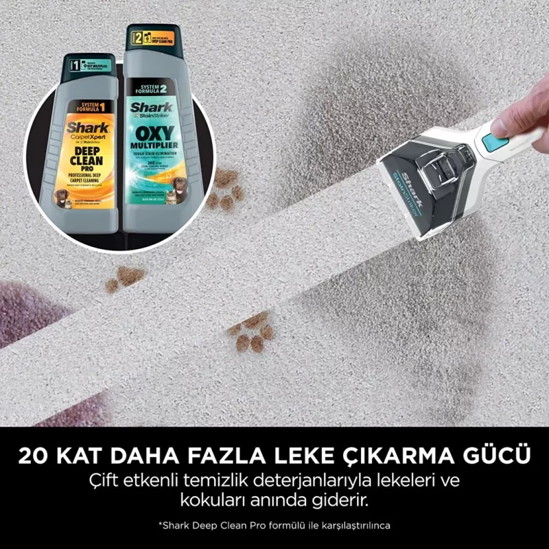 Sharkclean PX200EUT rokas paklāju tīrītājs, dziļā/starptīrīšana, balts