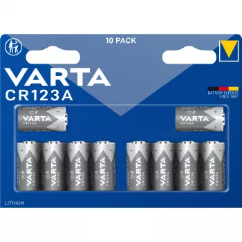 Varta 06205 CR123A litija baterija 3 V 34.5 mm 16 g (10 iepakojumā)