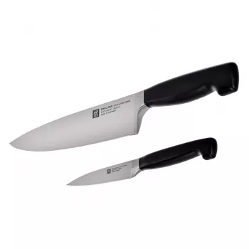 ZWILLING 35175-000-0 virtuves nažu komplekts — nerūsējošā tērauda asmeņi, melns rokturis, 95 mm platums, 420 mm garums