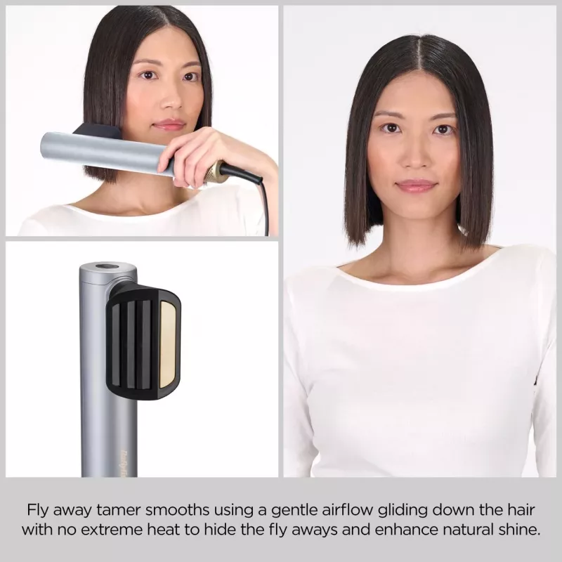 Matu veidošanas komplekts BABYLISS AS6555E — Airflow tehnoloģija, 4 sildīšanas līmeņi, 2.5 m vads, Sudrabs/Zelts