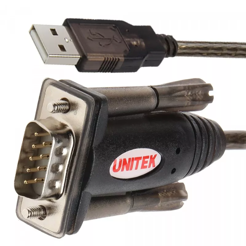 UNITEK Y-105A seriālais kabelis Melns 1.5 m USB Type-A DB-9