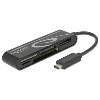 DeLOCK USB2.0 karšu lasītājs USB Type-C vīriešu 5 sloti - karšu lasītājs - Visi vienā (Multi-Format) - USB-C (91739)