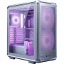 PC korpuss Cooler Master MasterFrame 500 Mesh — Melns ar caurspīdīgu sānu paneli, ATX barošanas bloks, 2x200mm priekšā + 1x120mm aizmugurē, 2.5/3.5 collu diskdziņi