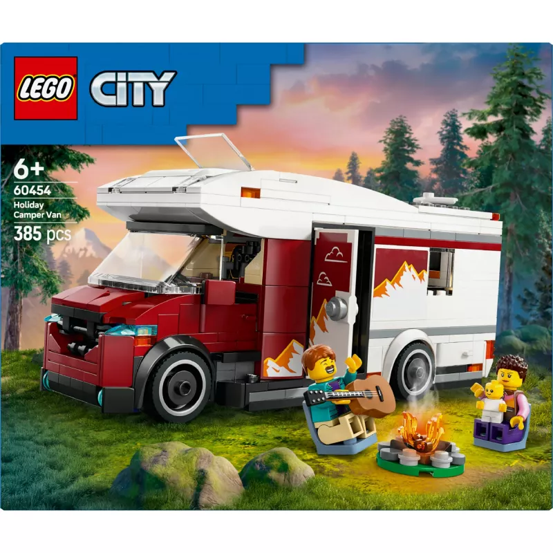 Konstruktors LEGO City Piedzīvojumu Kemperis 60454, 385 gab., augstums 80 mm, vecumam no 6 gadiem
