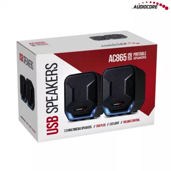 Skaļrunis Audiocore AC865 2-virzienu vadu, 2.0 kanāli, 3 W, melns