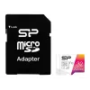 Silicon Power Elite 32GB microSDHC UHS-I Class 10 (100 MB/s lasīšana) rozā ar adapteri