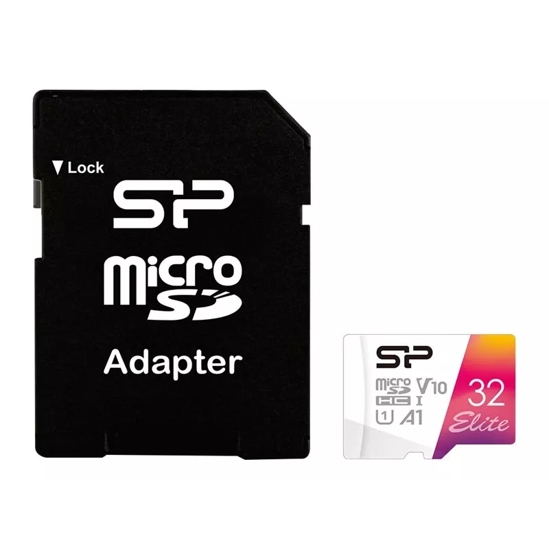 Silicon Power Elite 32GB microSDHC UHS-I Class 10 (100 MB/s lasīšana) rozā ar adapteri