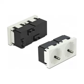 Kontaktligzda CEE 7/3 DELOCK 81322 — 3F+N+PE, 250 V, 16 A, ABS, balta
