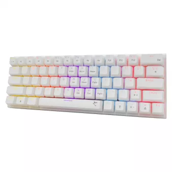 Mehāniskā tastatūra White Shark Wakizashi-2 US Red Switch, Tenkeyless, balta