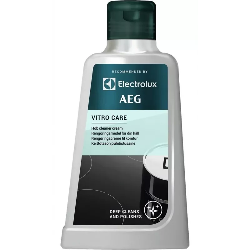 Electrolux Vitro Care plīts tīrīšanas krēms 300 ml – krēms keramikas un indukcijas plītīm, pudele ar dozatoru