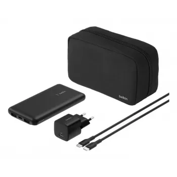 Belkin BoostCharge - Powerbank + AC Barošanas Avots - 10000 mAh - PD - 3 Izejas Porti (24 kontaktu USB-C, 2 x USB)