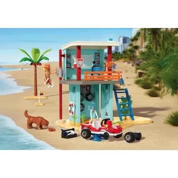 PLAYMOBIL Glābšanas tornis un pludmales bugijs 71903 – rotaļu komplekts ar torni un bugiju