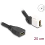 DeLOCK Keystone Modulis Kabelis HDMI sieviete-sieviete 45° leņķis 8K 60 Hz 20 cm melns