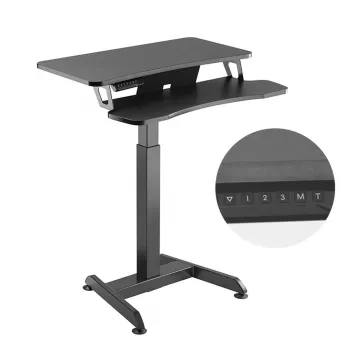 Maclean MC-835 Pārnēsājams rakstāmgalds ar elektrisko augstuma regulēšanu 72-122 cm, max 37 kg, vadības panelis, sēdus-stāvus darba stacija