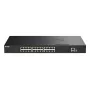 D-Link 28-Portu Gigabitu Sakraujams PoE+ Viedais Slēdzis ar 4 x 10G SFP+ Portiem