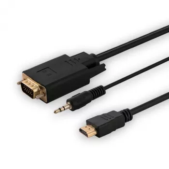 SAVIO CL-198 HDMI–VGA kabelis ar audio, 1.8 m