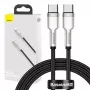 USB-C uz USB-C kabelis Baseus CATJK-C01, USB 3.2 Gen 1, 1 m, Melns