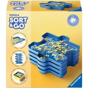 Ravensburger 12001674 glabāšanas risinājums ar nodalījumiem un pārnēsājamu dizainu sīklietu šķirošanai