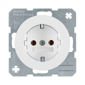 Kontaktligzda Type F berker 47432089, 16 A, 250 V, balta, termoplasts