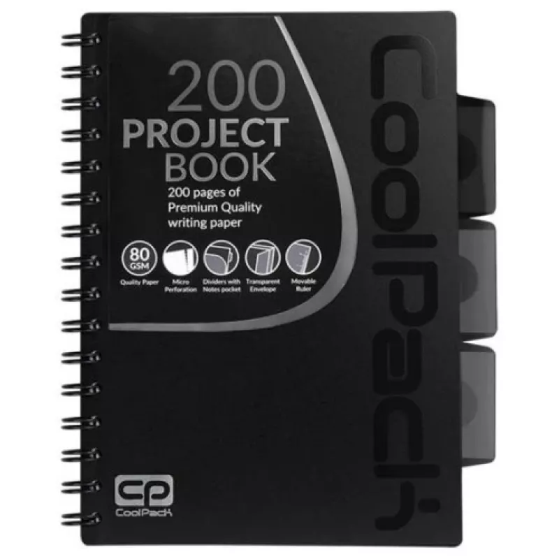 Spiral piezīmju grāmatiņa A5 Coolpack Black