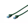 Tīkla kabelis Digitus CAT 5e SF/UTP RJ-45 0,5m Zaļš
