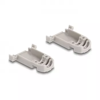 DELOCK D-Sub korpuss 9-pin ar gumijas blīvēm, plastmasa, melns/pelēks, 41.6×31.6×19.8 mm