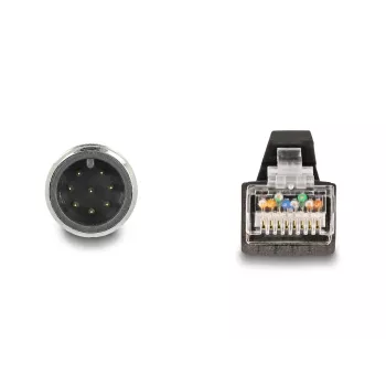 Tīkla kabelis DeLOCK M12 A-kodēts 8-pin vīriešu uz RJ45 vīriešu PUR (TPU) 1 m