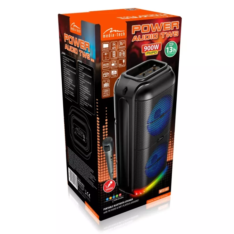 MEDIA-TECH MT3183 Disco skaļrunis BT Power Audio