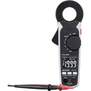 Voltcraft VC541 noplūdes strāvas knaibles mērītājs 100µA digitālais CAT III 600 V displejs 2000 skaitījumi