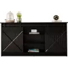 kumode 160x80x35 GRANERO melns/melns glancēts