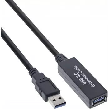 USB 3.2 pagarinātāja kabelis Kindermann 5773000311, 10 m, aktīvs, A vīrišķais uz A sievišķo