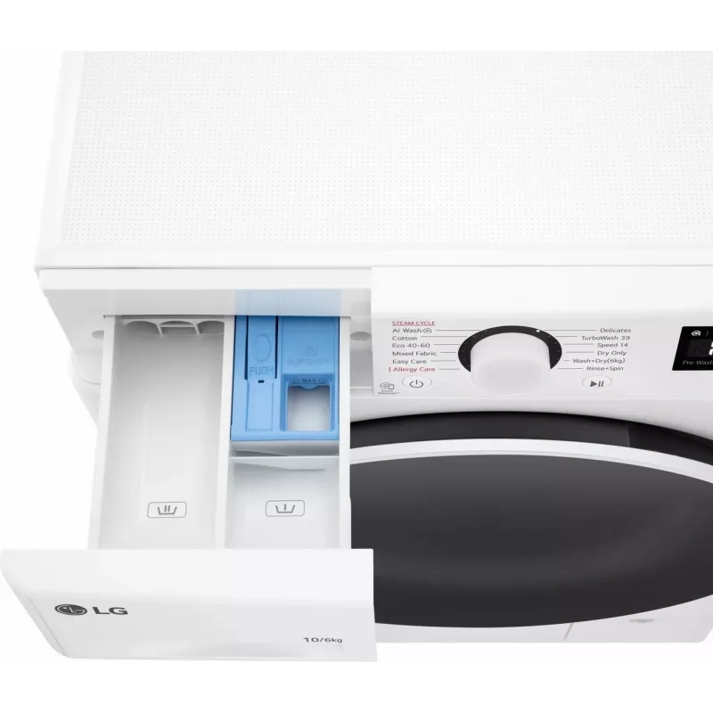 LG F4DR510S0W Veļas žāvētājs 10 kg 1400 Apgr./min Balts