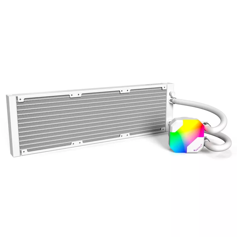Montech HyperFlow ARGB 360 Balts — 360mm radiators šķidruma dzesēšanai
