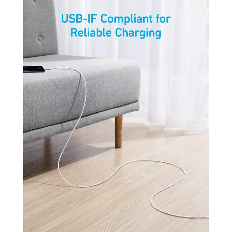 Anker A81H5G21 USB A uz USB C kabelis — 0,9 m, balts