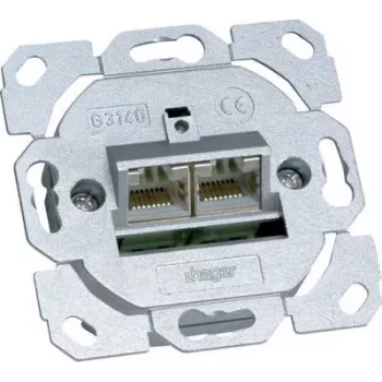 Hager G3140 Datu ligzda Cat.6a 2-vietīga 8/8-pol (G3140)