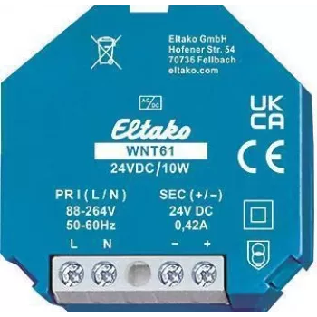 Eltako plaša diapazona komutācijas barošanas bloks WNT61-24VDC/10W (61000265)