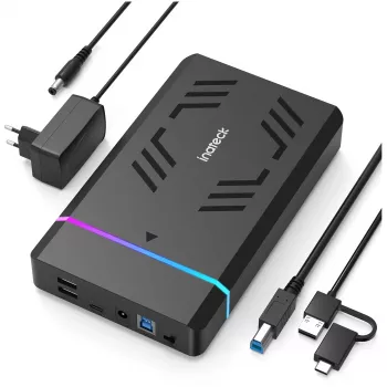 Inateck FE3003_BLACK Cietā diska korpuss Melns