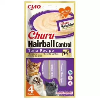 INABA Churu Hairball Control Tuna Recipe - kaķu gardumi - 4x14g