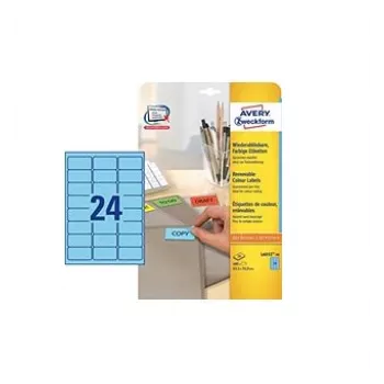 Pašlīmējošā etiķete Avery L6032-20 zila