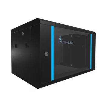 Pie sienas montējams rāmis Extralink 6U 600x450 Melns